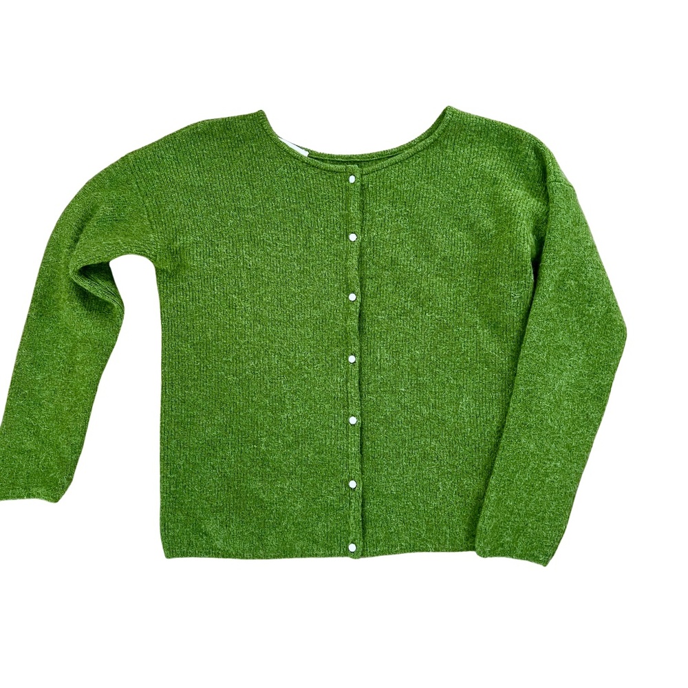 Sezane Gaspard Cardigan - Apple Green - Size Medium